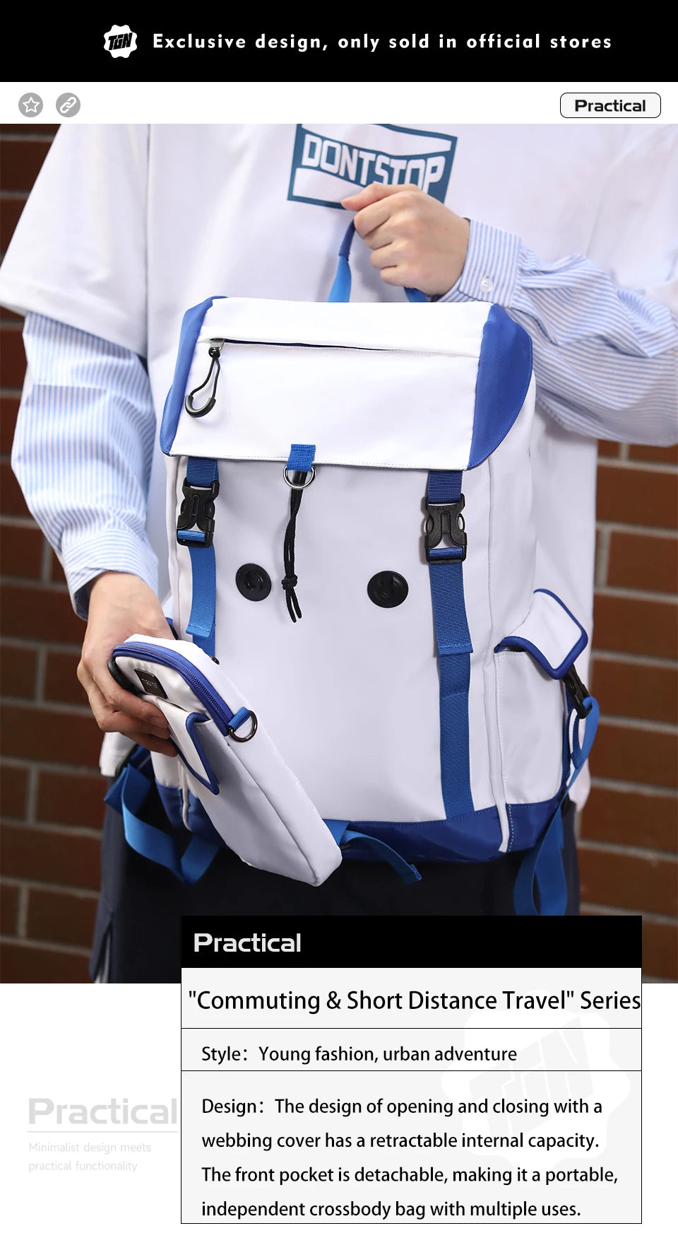 Tigernu School Backpacks For Men Bags For Removable With Shoulder Bags 14inch Laptop Backpacks Women Travel Backpack Bags Male
