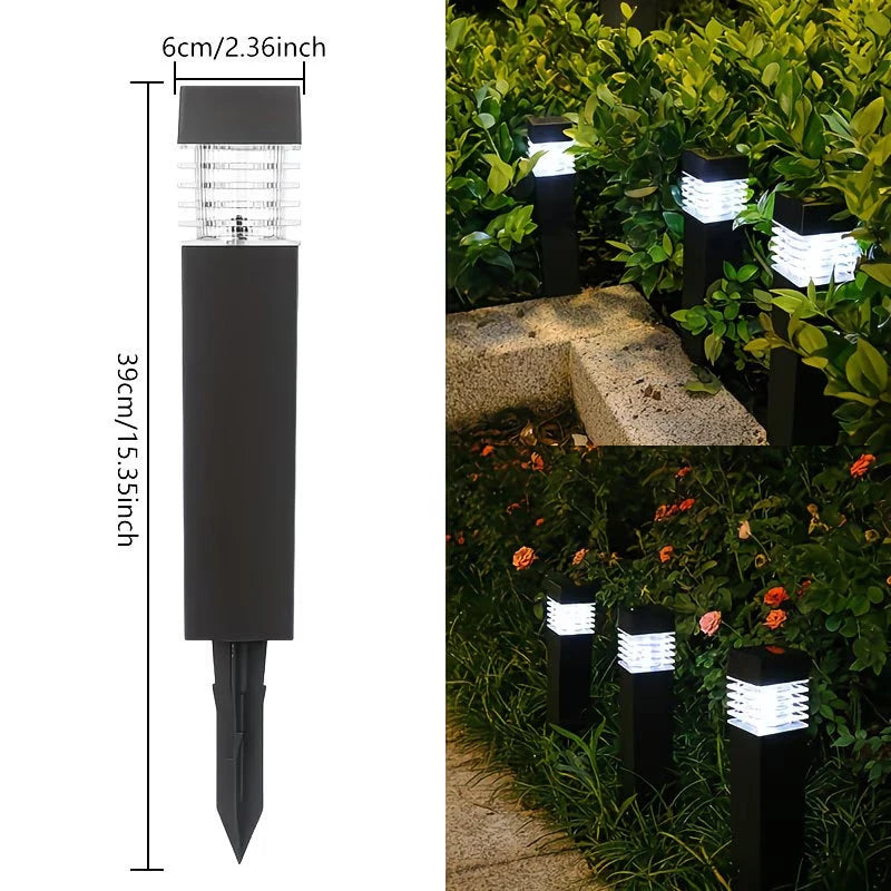 Solar Path Lamp LED Outdoor Garden Lawn Decor Lantern for Patio Balcony Yard Walk Solar Lights