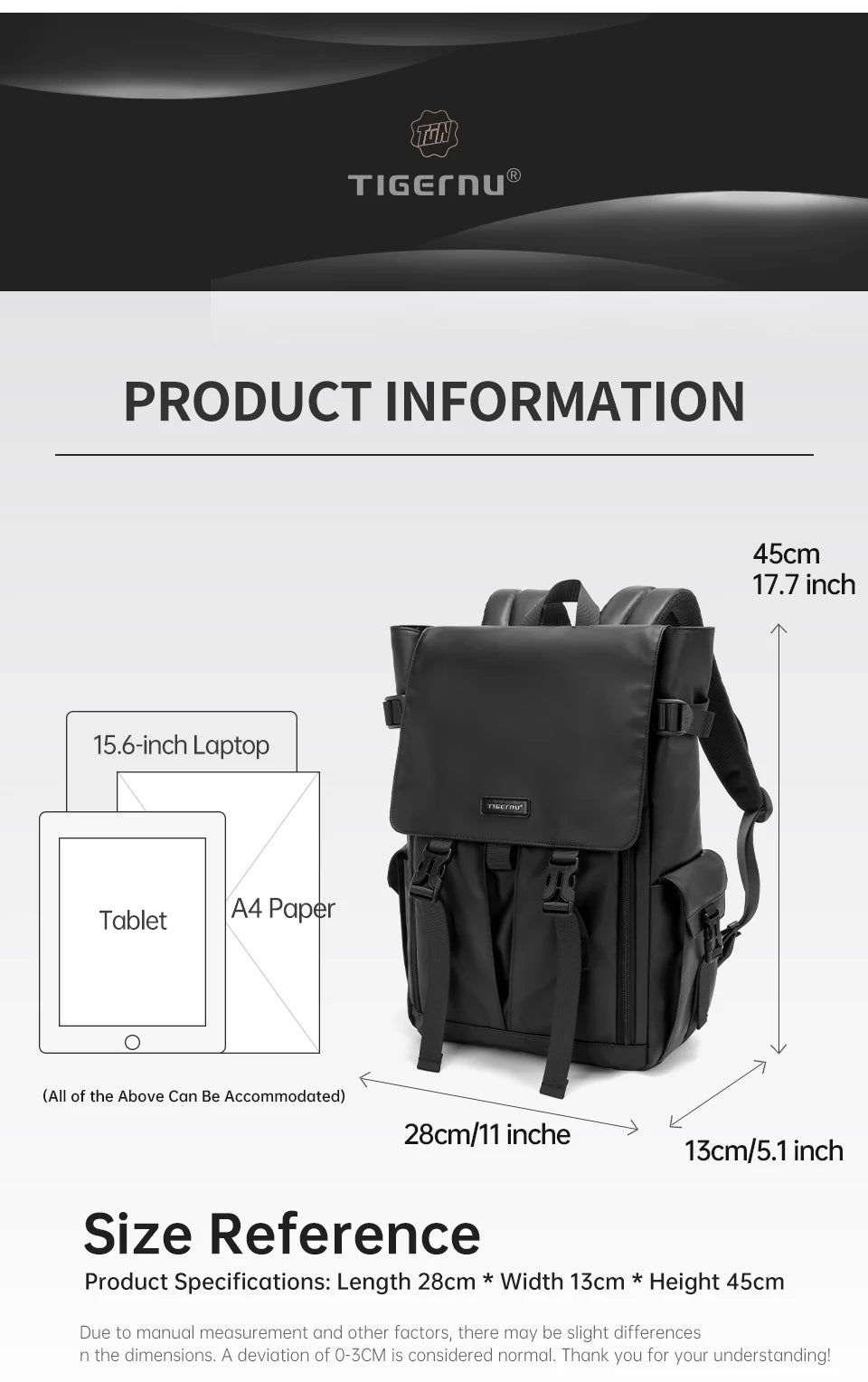 Tigernu Men‘s Backpack Youth School Backpacks Fashion Cabin Backpack For Men 15.6inch Laptop Backpacks Travel Mochilas Knapsack