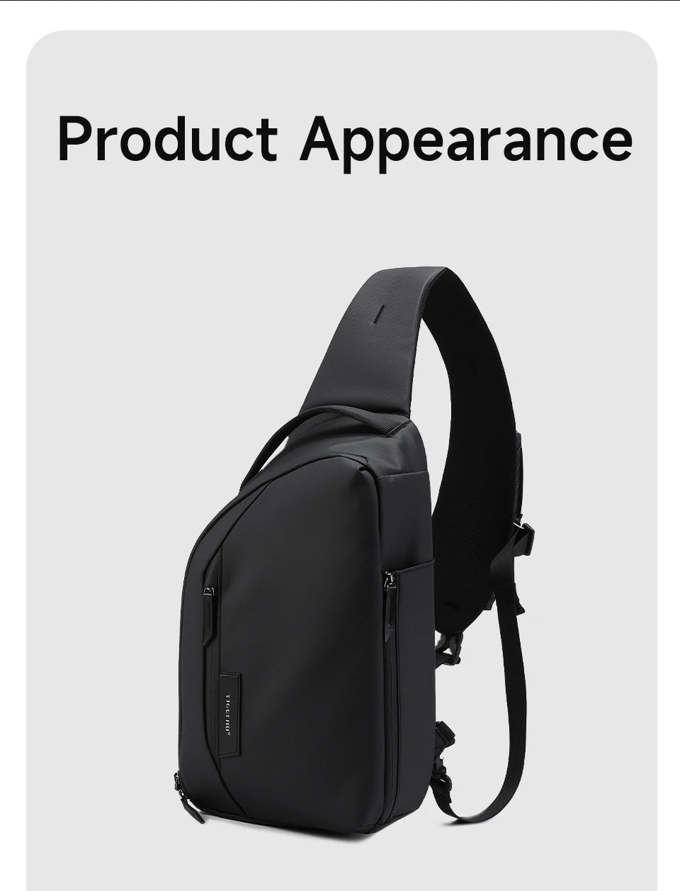 Tigernu Fashion Men's Shoulder Bag Travel Chest Bags for Men Water-Resistant Sling Bag Cross Bag Large Capacity 11 Inch IPad Bag