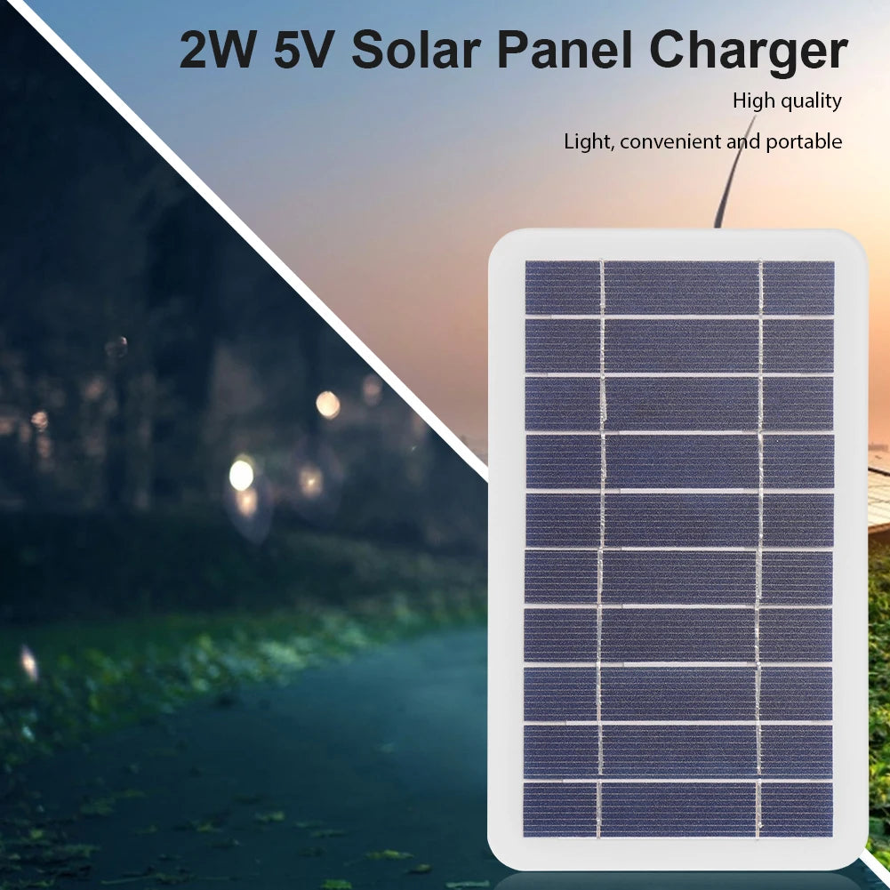 5V 2W Solar Panel Output USB Outdoor Portable Solar System Mobile Phone Chargers