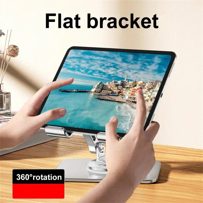 Laptop Bracket Mobile Phone Tablet Bracket Aluminum Alloy Multifunctional Desktop Lazy Bracket 360 Degree Rotation Foldable