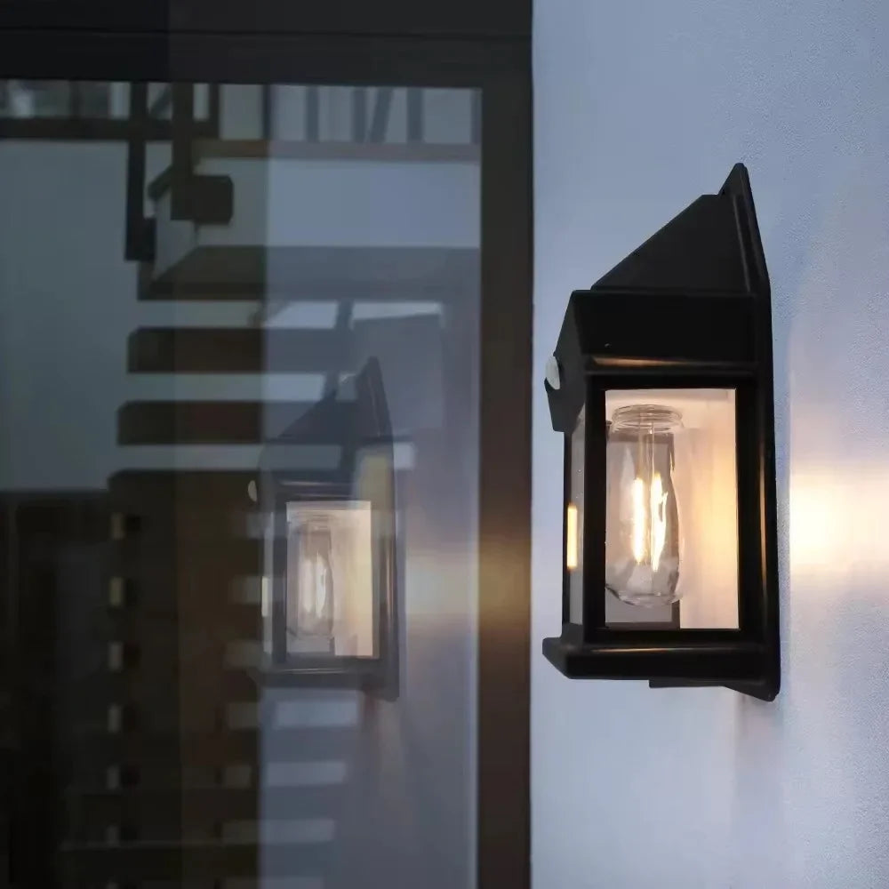 Solar Lights Outdoor Exterior Wall Lamp Retro Motion Sensor Atmosphere Lighting Solar Powered Desk Table Lamp for Home Decor