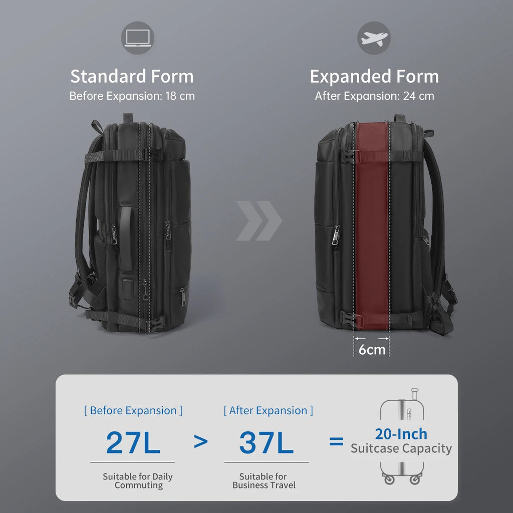 Tigernu Women Backpack Travel Backpack Bags 17inch Laptop Backpacks Cabin Bags Female Expandable Backpack For Women Schoolbags