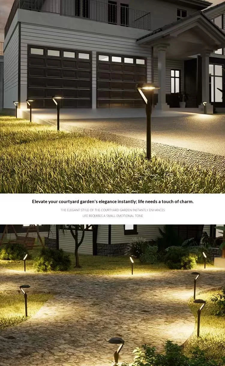 2pc Solar Energy Saving Lamp Super Bright Solar Lawn Lamp Waterproof Household Garden Villa Courtyard LED Solar Lamp