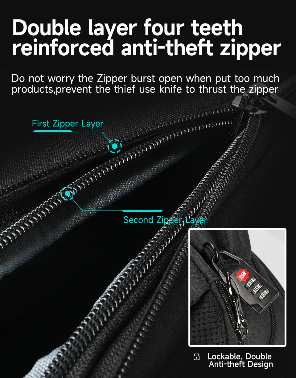 Tigernu Men Expandable Backpack 15.6-19inch Laptop Backpack For Men RFID Anti Theft Bag Travel Bag Schoolbag Cabin Bags Knapsack