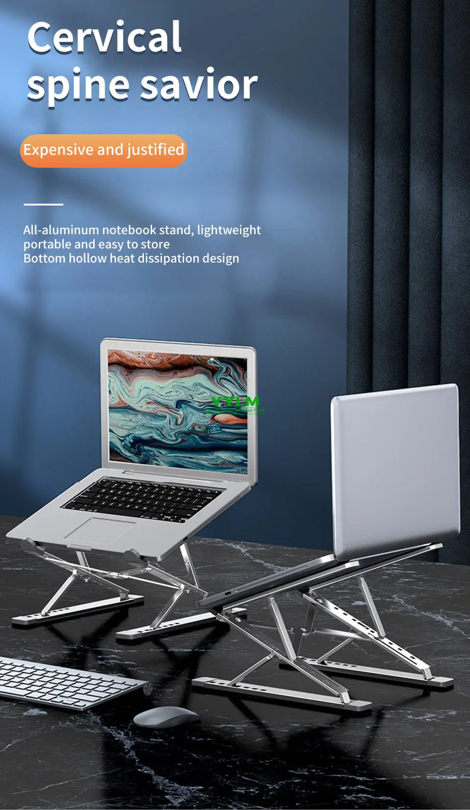 Adjustable Laptop Stand Tablet Bracket Aluminum Alloy Support For MacBook Air Pro Dell XPS HP ASUS Bracket Laptop Tablet Stand