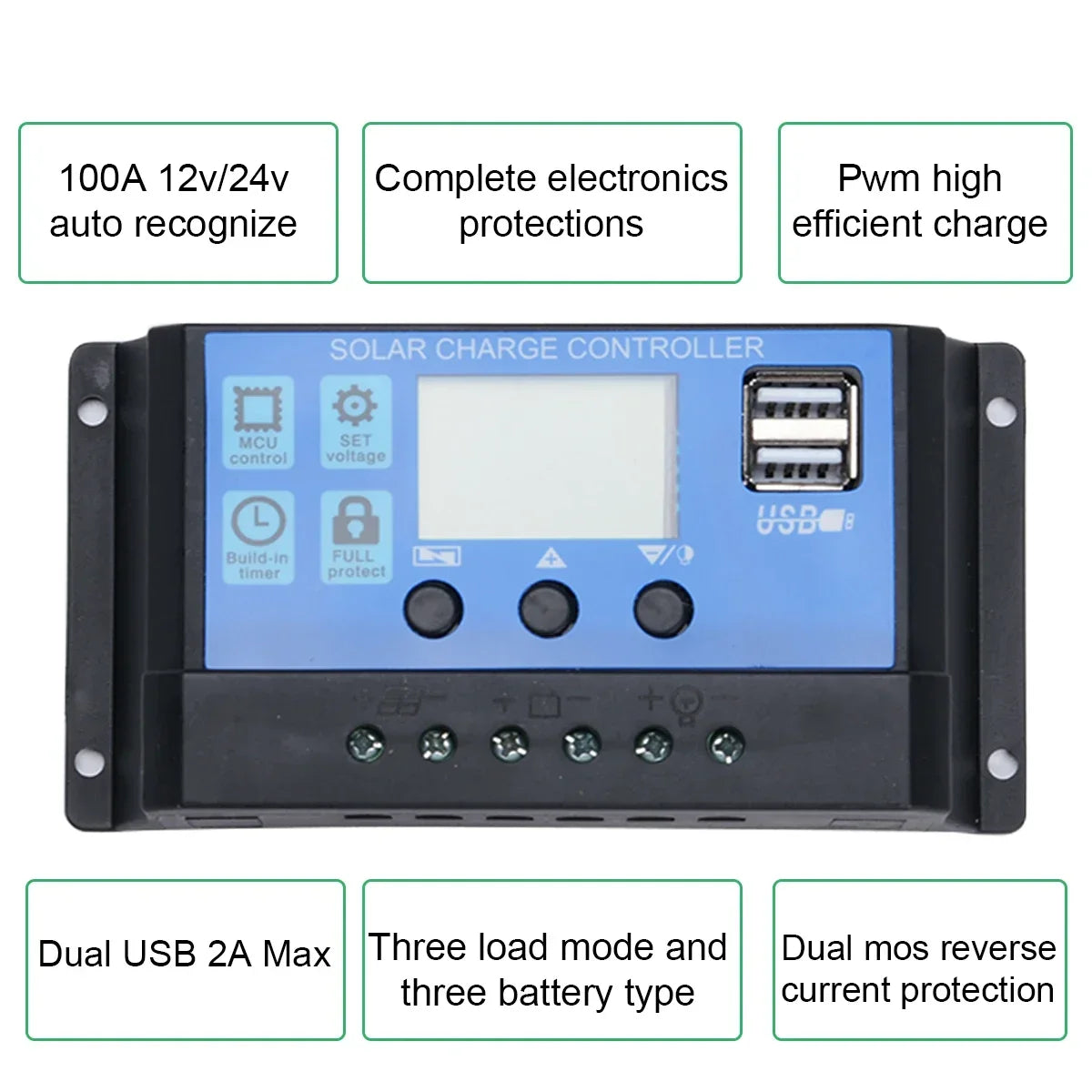 20W/H  Solar Panel Kit Complete12V Polycrystalline Power Portable Outdoor Rechargeable Solar Cell Solar Generator for Home