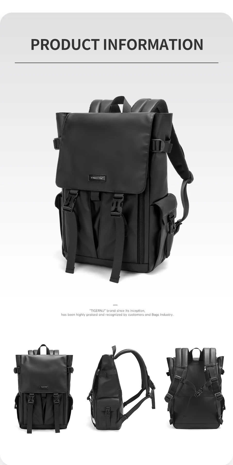 Tigernu Men‘s Backpack Youth School Backpacks Fashion Cabin Backpack For Men 15.6inch Laptop Backpacks Travel Mochilas Knapsack