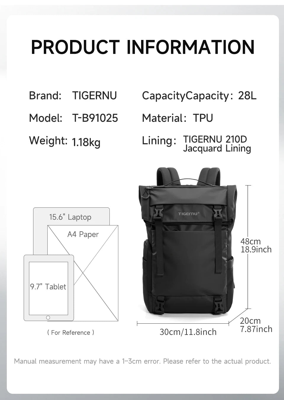 Tigernu Fashion School Backpacks Men TPU Waterproof Backpack Bags Commuting Business Backpacks Male Schoolbag Travel Cabin Bags