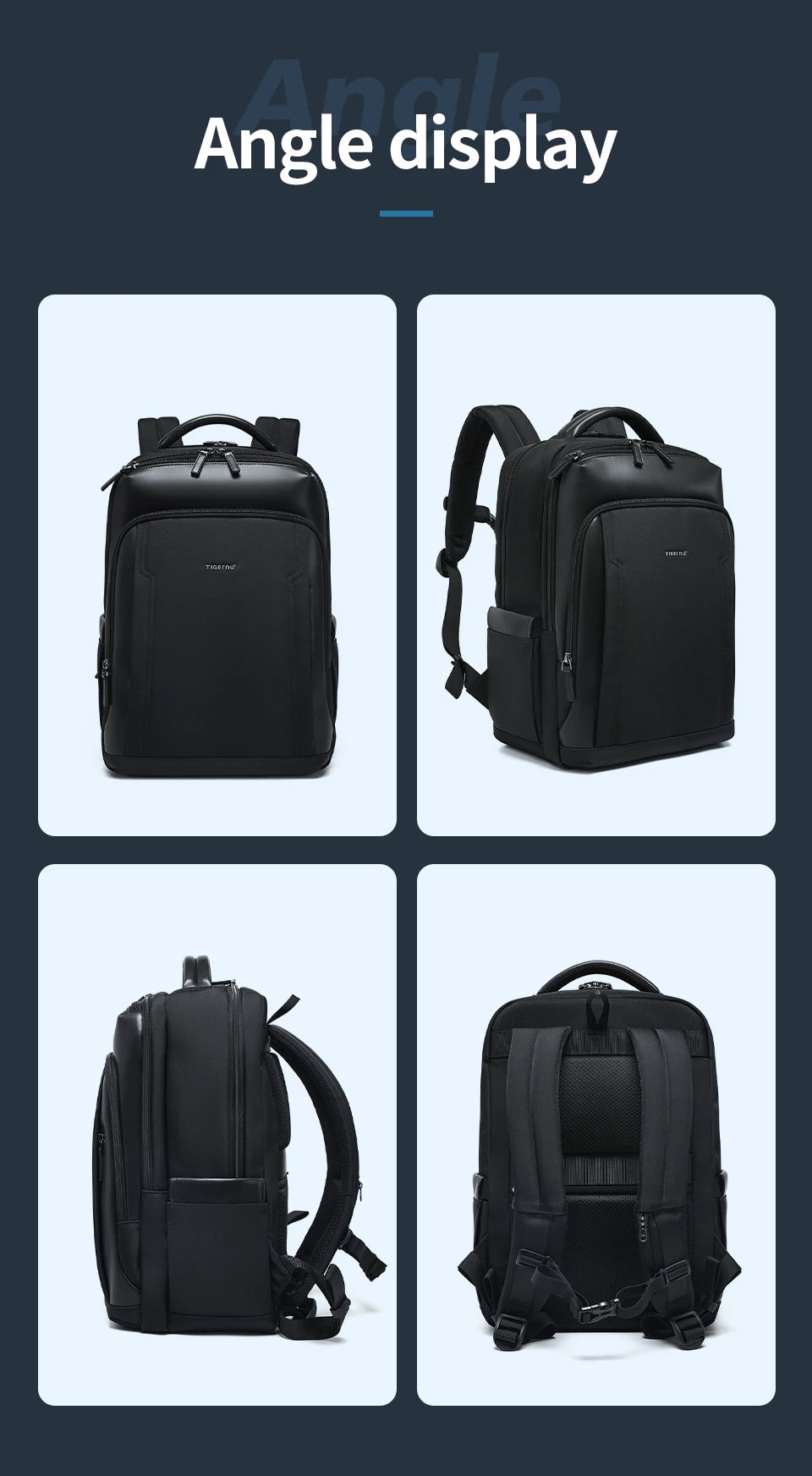 Tigernu Travel Backpacks for Men 14 15.6 17inch Laptop Backpacks Business Backpack Bags for Travel Knapsack Schoolbag