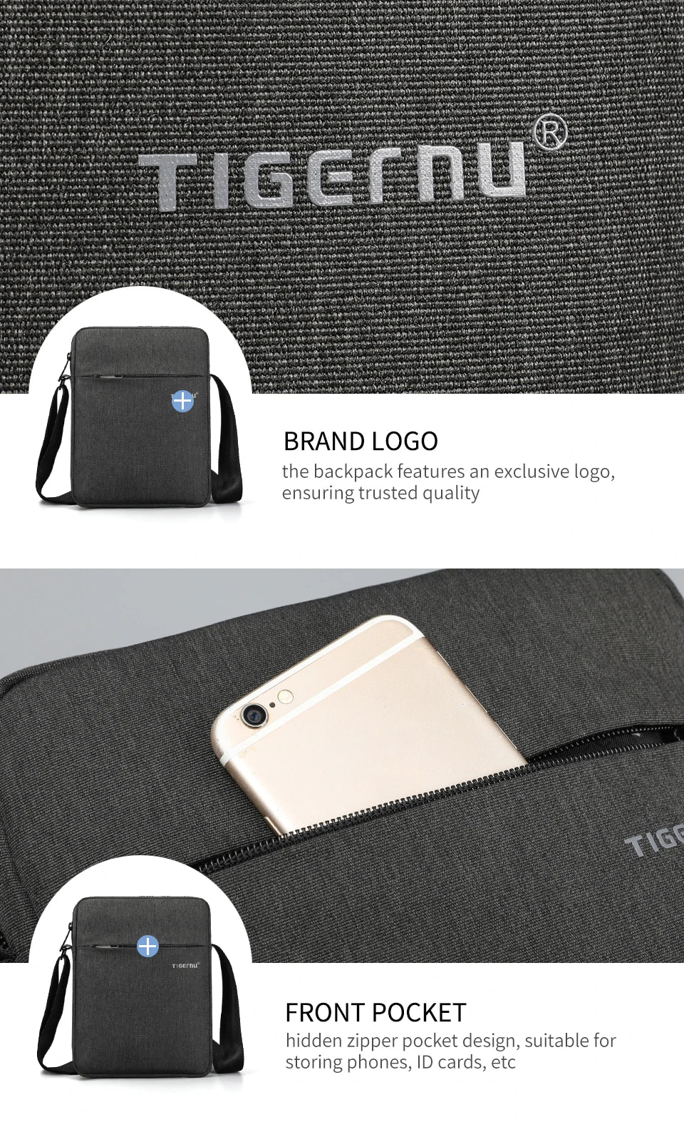 Tigernu HOT SELLING Bags For Men Messenger Bag Casual Shoulder Pack Male Crossbody Bolsa Mini Bag Sling Bags Ipad Travel Package