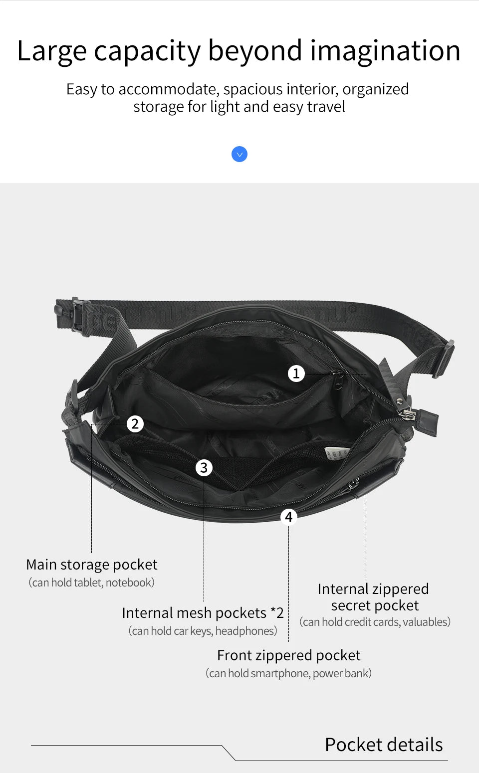 Tigernu Shoulder Bags Cross Bag Fashion Men's Bag Aesthetic Bags For Men Korean Shoulder Bag Male Chest Bag Lightweight Slingbag