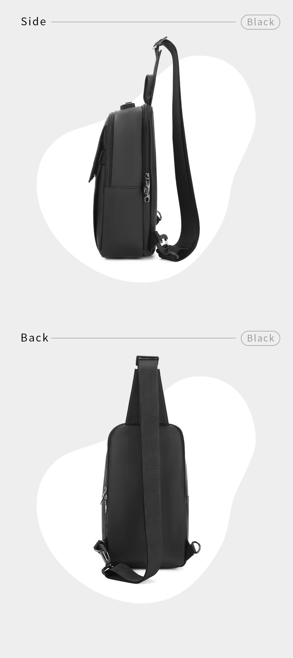 Tigernu Chest Bag Men 9.7inch IPad Pack Korean Style Shoulder Bag Waterproof Crossbody Bag Men's Anti-Theft Pack TSA
