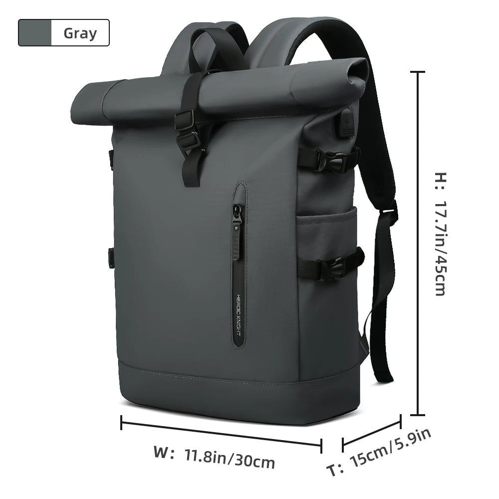HK Large 15.6 Inch Laptop Backpack Men Anti-Theft Travel Backpack for Business University Bicycle School Backpack With USB Port