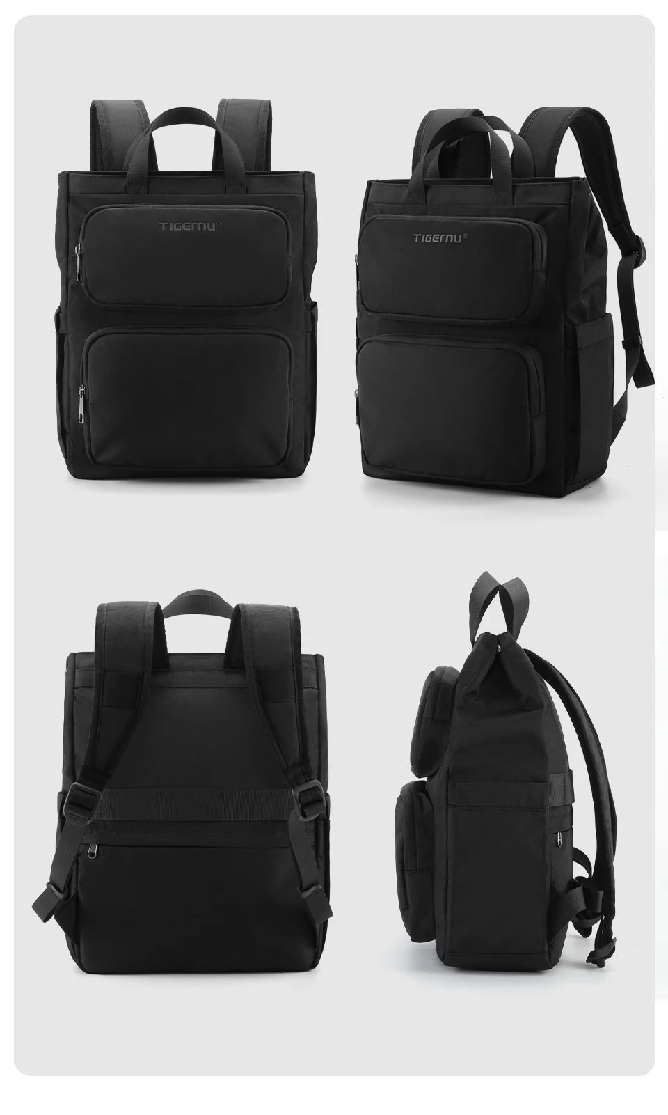 Tigernu Women Backpacks Fashion School Backpack Girls Bags 15.6'' Laptop Backpack For Women Bags Outdoor Knapsack Female Handbag