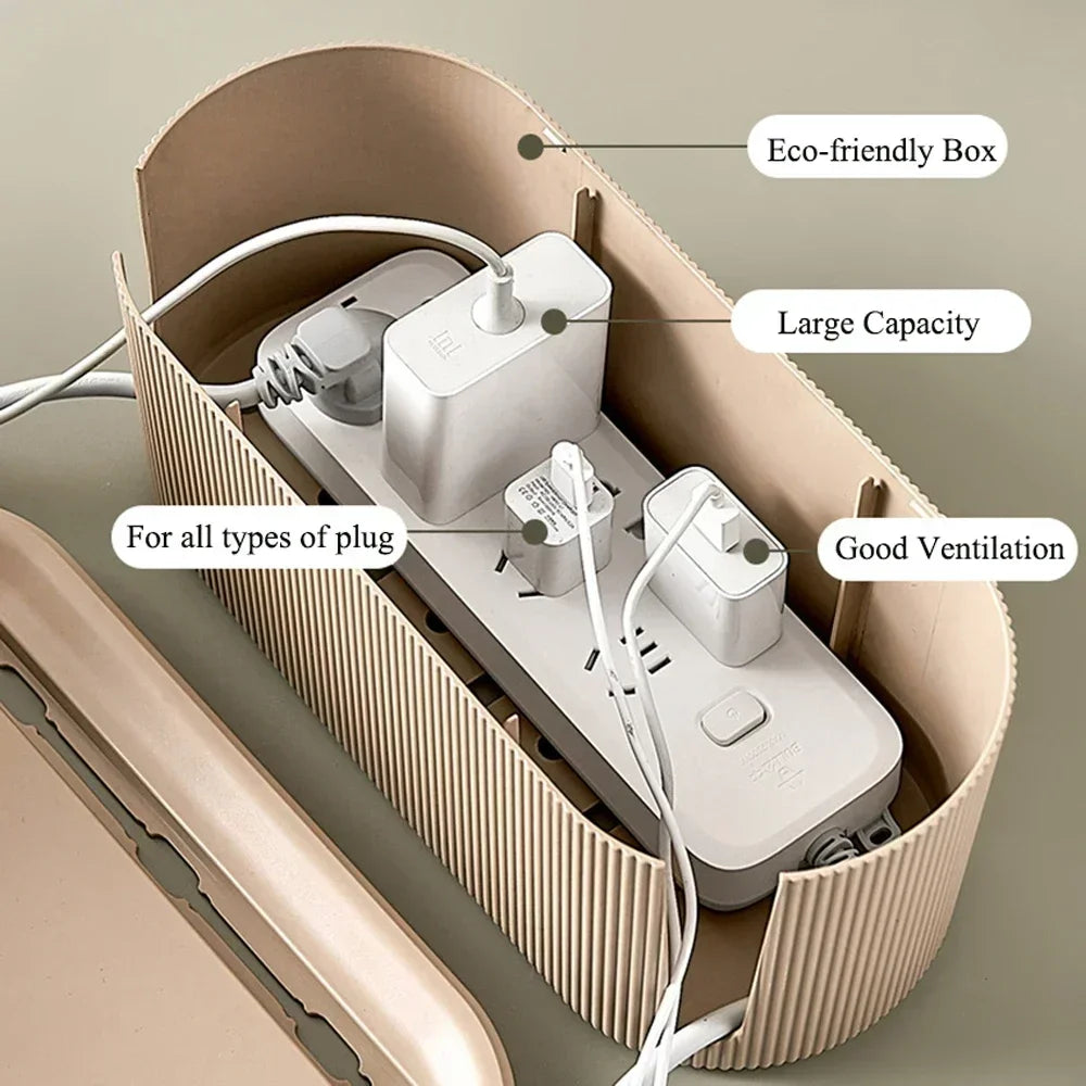 2024 Nordic Plug Board Storage Box Cable Wire Organizer Case Socket Wireless WiFi Router Bracelet Desktop Data Line Holder Shelf