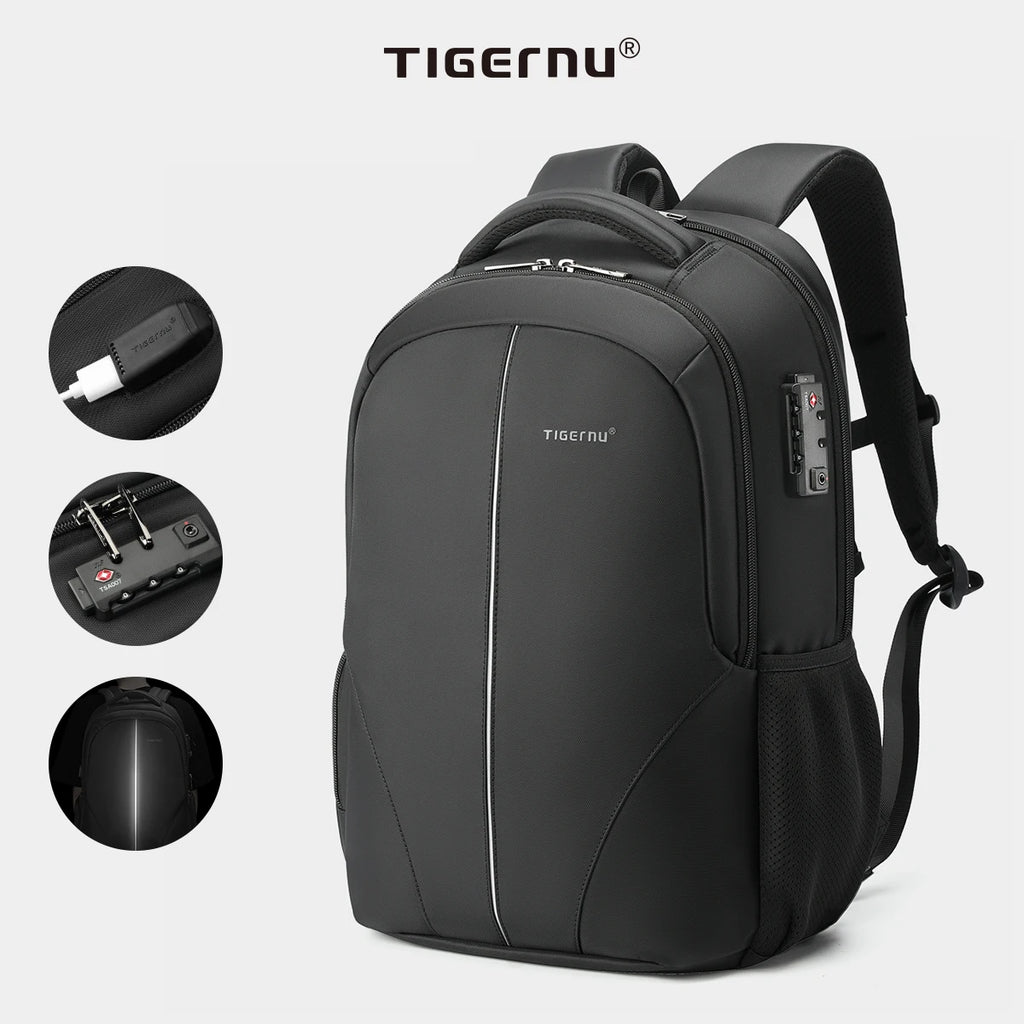 Tigernu Vacuum Compression Backpacks 15.6 17inch Laptop Backpack Men Automatic Vacuum Backpack No Pump Travel Backpack Bags TSA