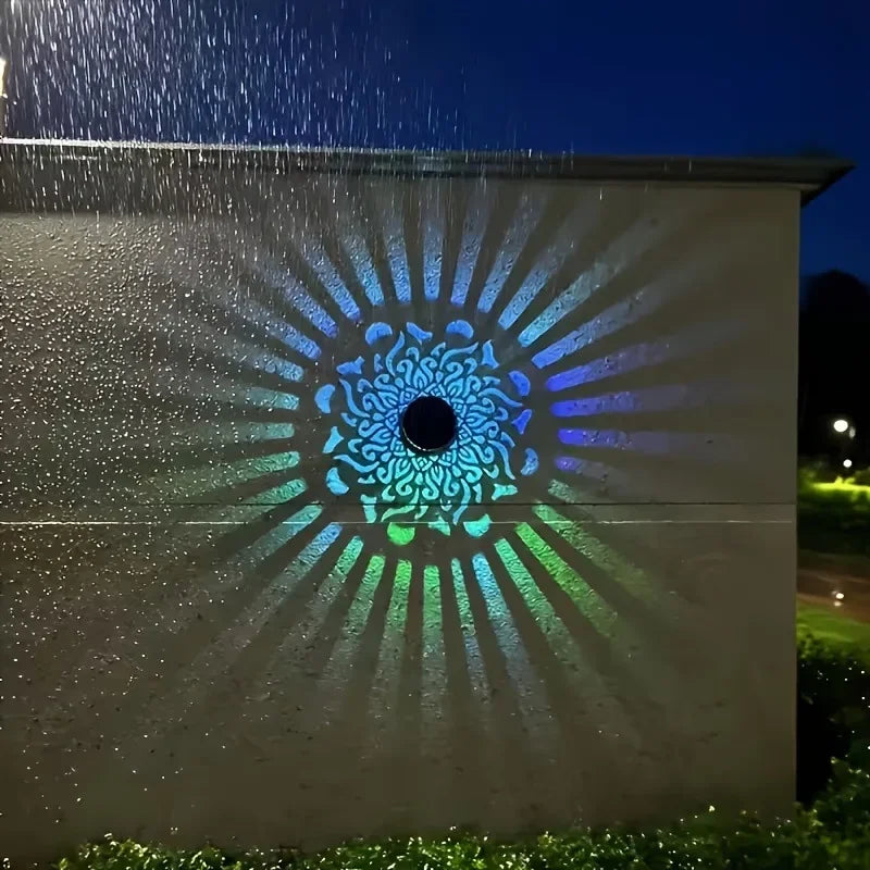 Solar Powered Sunflower Wall Light Outdoor Garden Decorative Sconce Patio Fence Pathway Landscape Night Lighting for Home