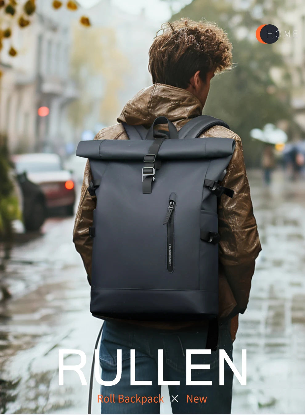 HK Large 15.6 Inch Laptop Backpack Men Anti-Theft Travel Backpack for Business University Bicycle School Backpack With USB Port