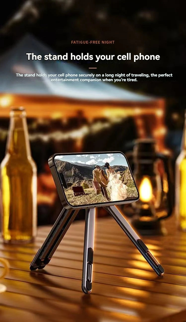 Multifunctional Magnetic Phone Holder Handheld Selfle Stick Foldable Tripod Portable Desk Stand for iPhone ipad Tablet Laptop