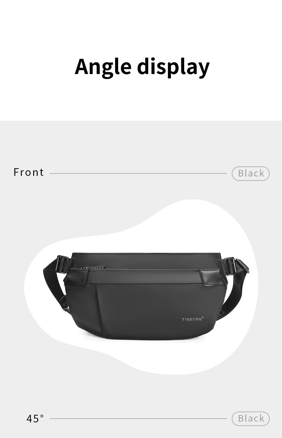 Tigernu Shoulder Bags Cross Bag Fashion Men's Bag Aesthetic Bags For Men Korean Shoulder Bag Male Chest Bag Lightweight Slingbag