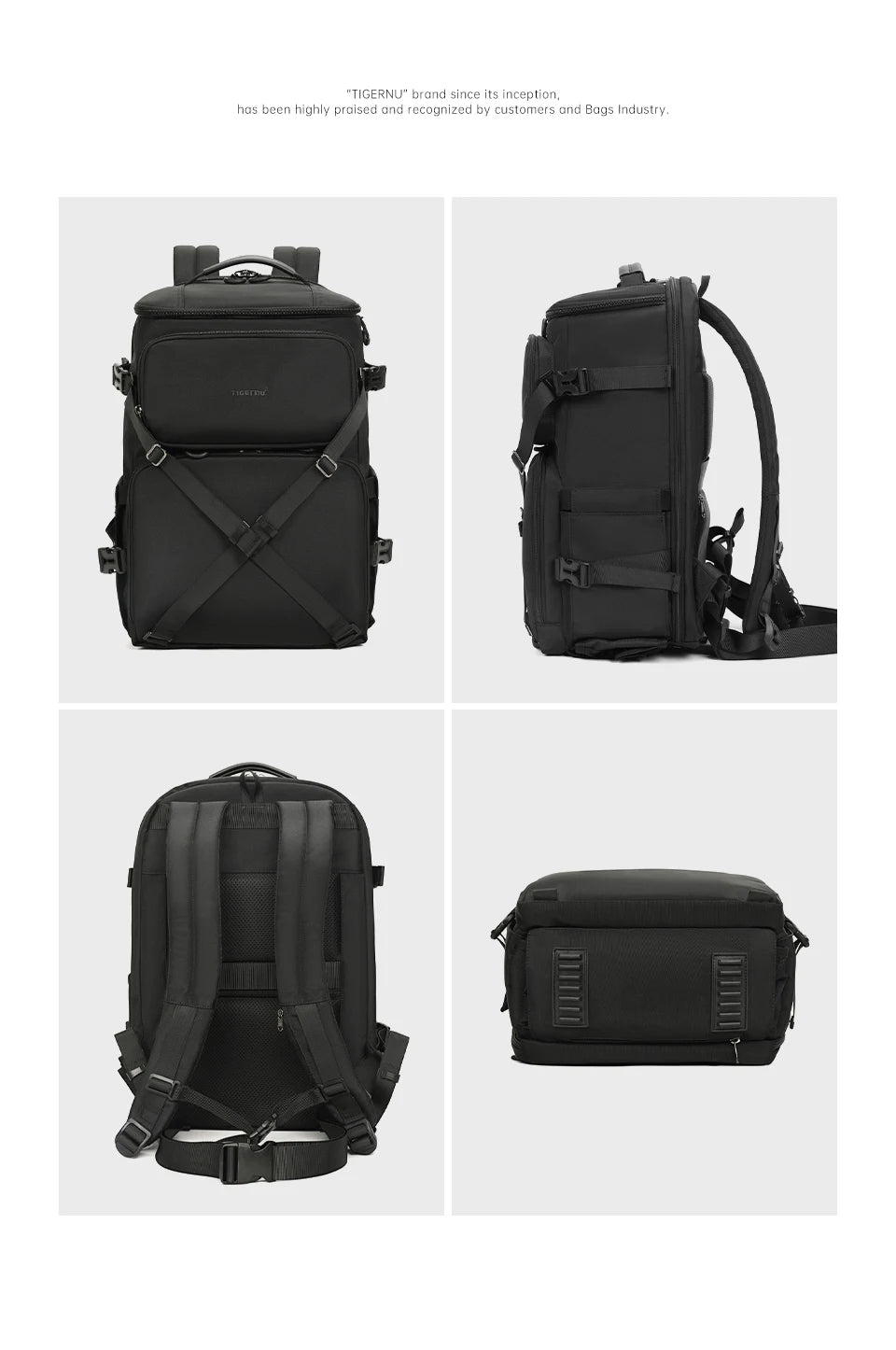 Tigernu Backpacks Men Camera Backpack 14 15.6inch Laptop Backpacks Drone Package Waterproof Cover Travel Backpack Bags Knapsack
