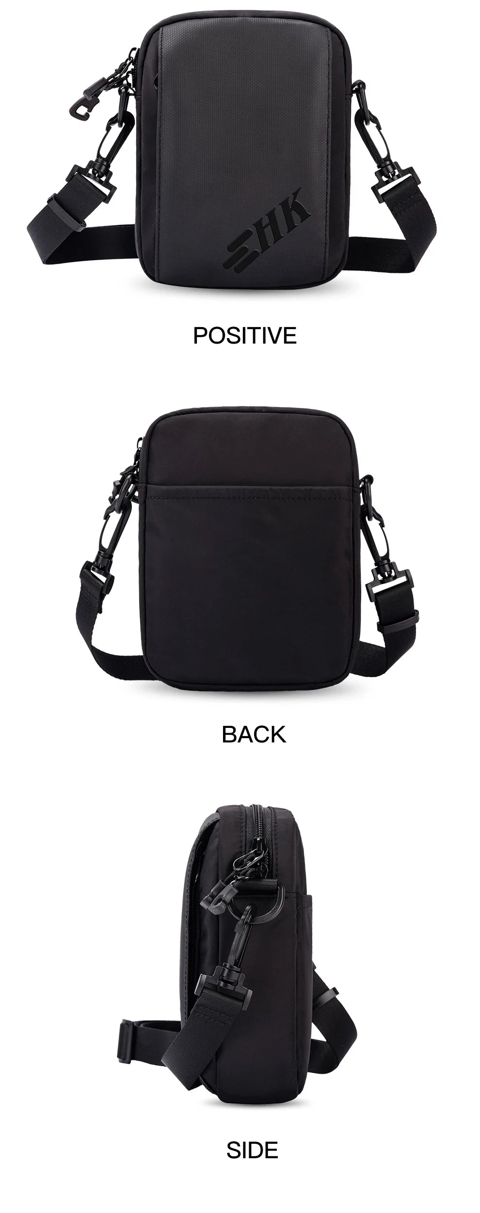 HK Casual Crossbody Bag Men's Shoulder Bag Small Sling Chest Bag Waterproof Wallet Phone Pouch Travel Daily Messenge Bag for Men