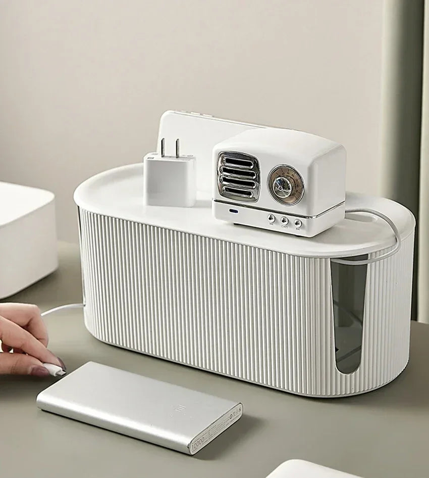 2024 Nordic Plug Board Storage Box Cable Wire Organizer Case Socket Wireless WiFi Router Bracelet Desktop Data Line Holder Shelf
