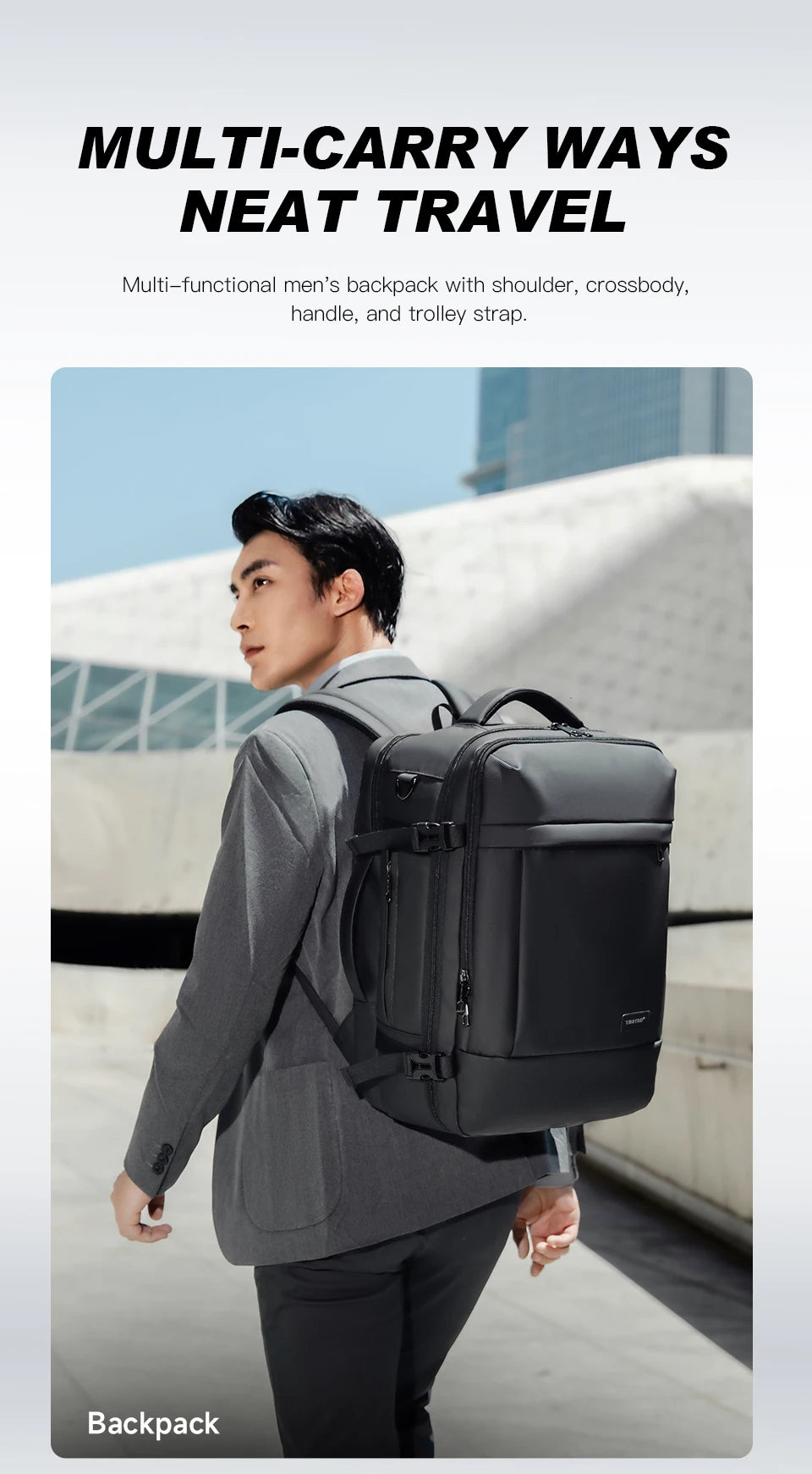 Tigernu Large Capacity Backpacks Men Waterproof Travel Backpacks Hiking Bag Laptop Backpacks For 14 15.6 Rucksack Male Knapsack