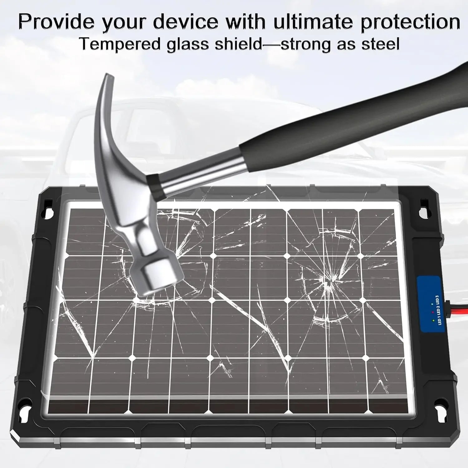 7.5W/20W 12V Solar Panel Kit with Upgraded Controller for Car, RV, Motorcycle, and Marine Applications