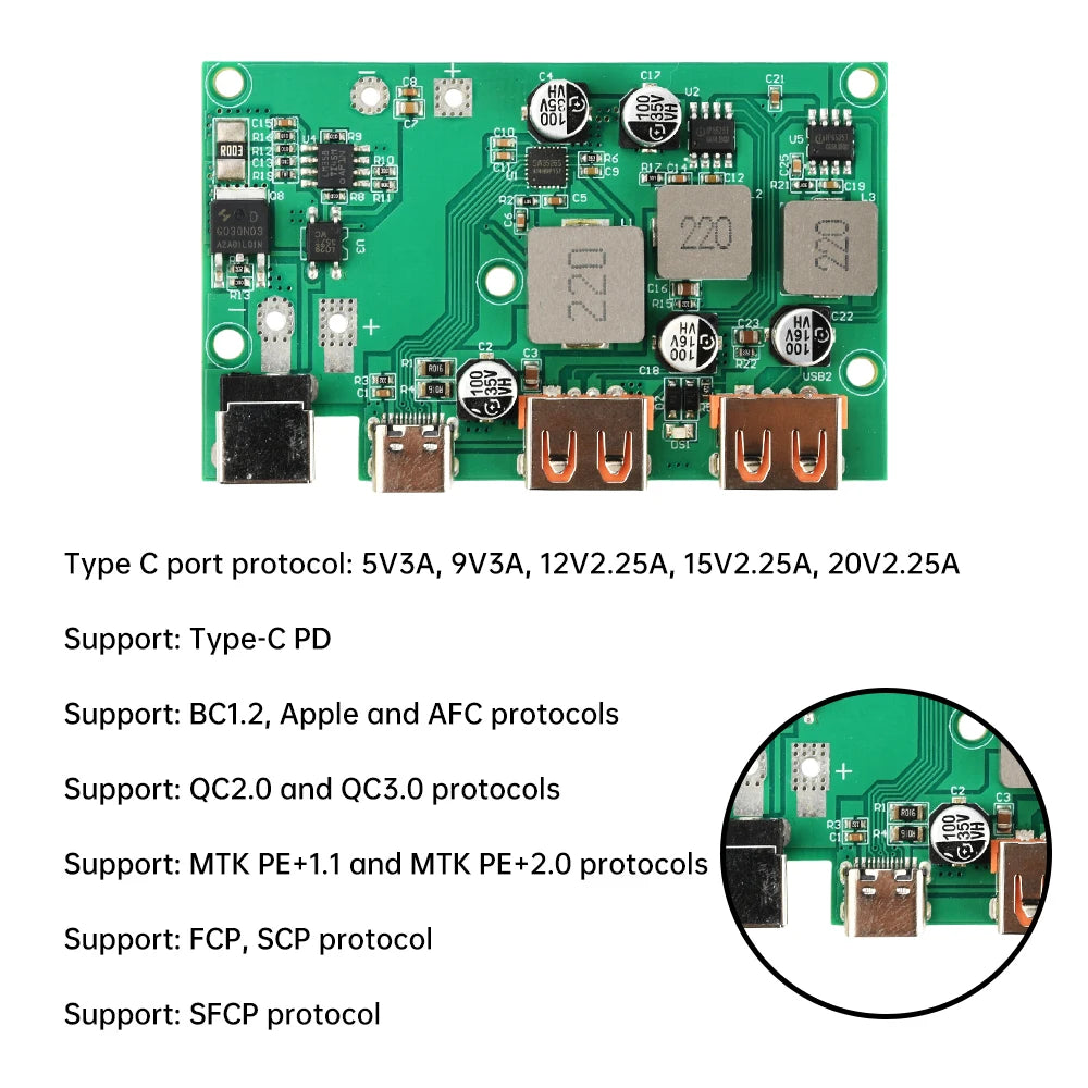 Solar Controller Regulator Voltage Stabilizer Inverter QC 2.0 3.0 Quick Charge Type-C PD DC Output DIY Solar Charger