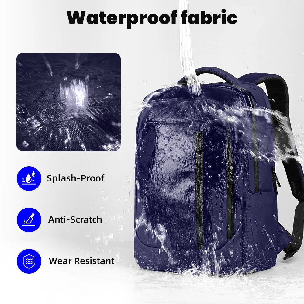 HK Travel Backpack for Men Airline Approved 17” Laptop Business Backpack Large Capacity Rucksack With USB Port Computer Backpack