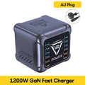 1200W USB C Charger, GaN PD3.1 140W 100W PPS Fast Charging Station Type-C Laptop Power Adapter for MacBook Samsung S25 iPhone 17