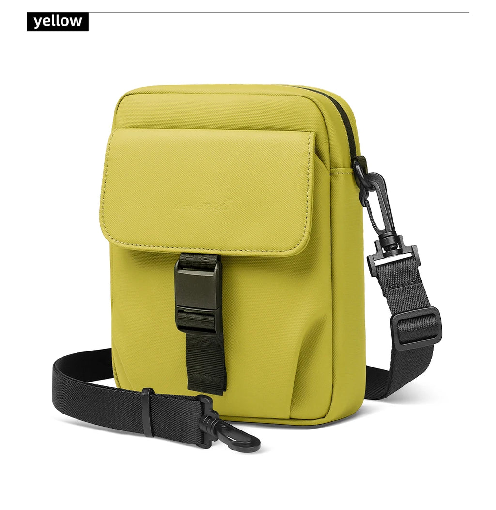 HK Men's Side Shoulder Bag Water-resistent Crossbody Bag For Men Travel Passport Wallet Mini Cell Phone Bag Pouch Sling Packs