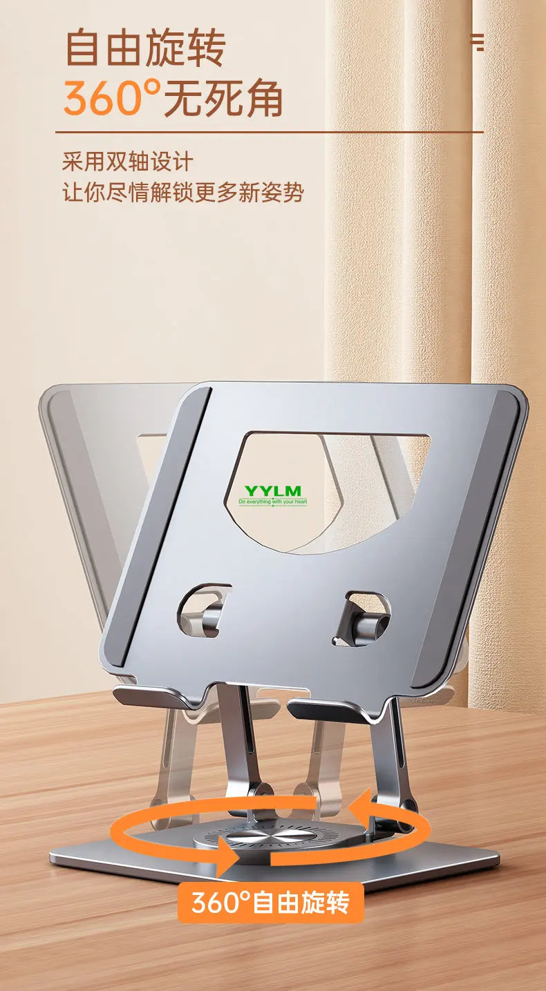 Foldable Mobile Phone Holder 360 Degree Rotating Swivel  Hollowed Tablet Riser Anti Slip Height Adjustable for IPad/iPhone 14