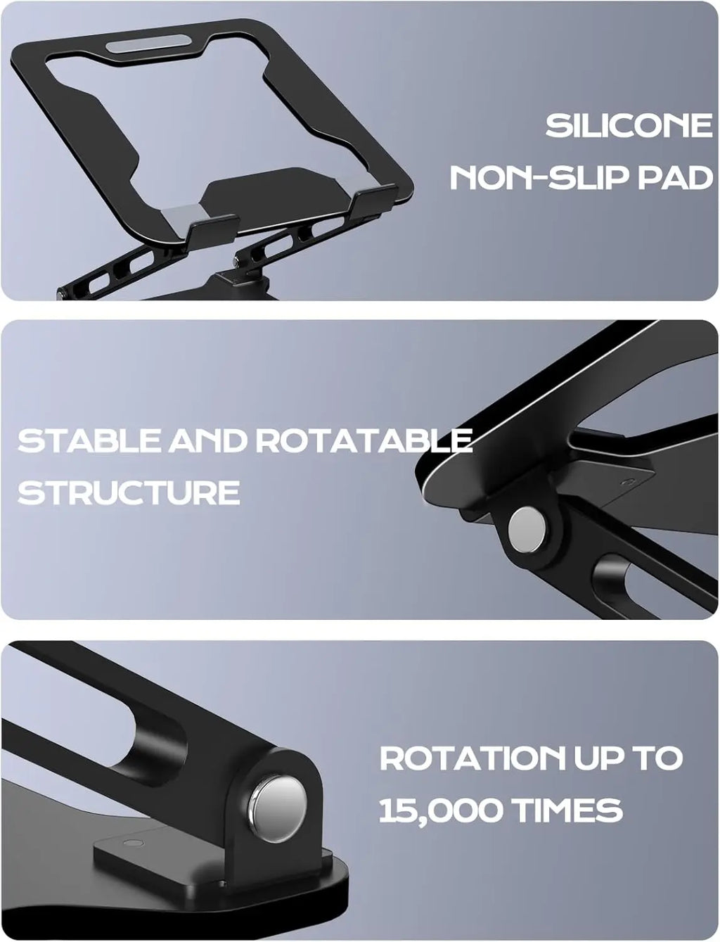 Phone Tablet Stand Adjustable Aluminum Alloy Laptop Tablet Up to 17" Laptop Portable Folding Stand Cooling Stand Support