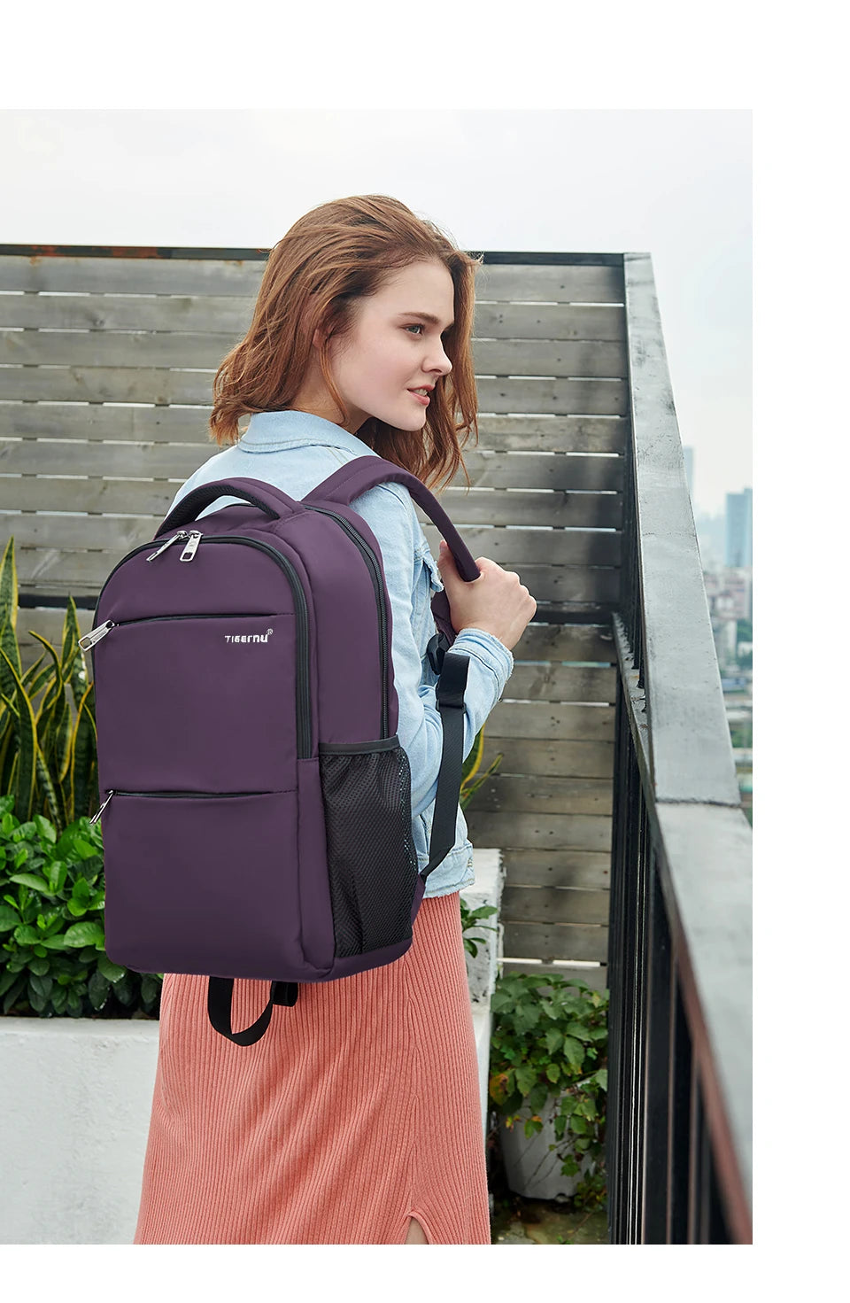 Tigernu Anti Theft Backpack For Women Large Capacity 15.6inch Laptop Backpack Bag Travel Bag Schoolbag For Women Girls