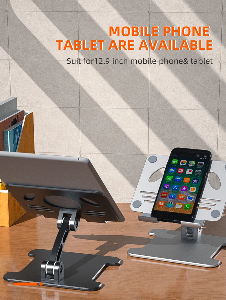 Aluminum Alloy Desktop Mobile Phone Stand Foldable iPad Tablet Support Cell Phone Desk Bracket Lazy Holder For Smartphone Mount