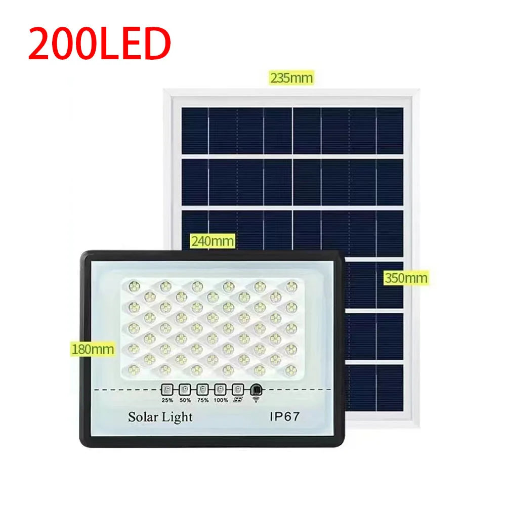 Solar Lamp Outdoor Waterproof Spotlights Solar Lights Remote Control Solar Floodlight Wall Street Garden Lights Sunlight
