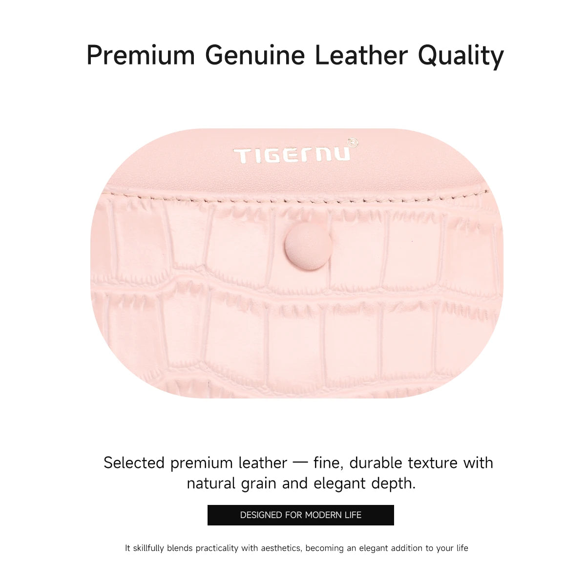 Tigernu Woman's Wallets Pink Card Wallet Purses For Woman Genuine Leather Coin Purses Light Women Card Holders Female Card Bags