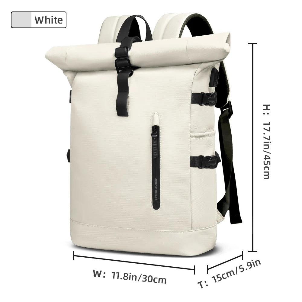 HK Expandable Travel Backpack Men Large Capacity Waterproof 15.6” Laptop Bag Hiking Rucksack Cycling Daypack Bag with USB Port
