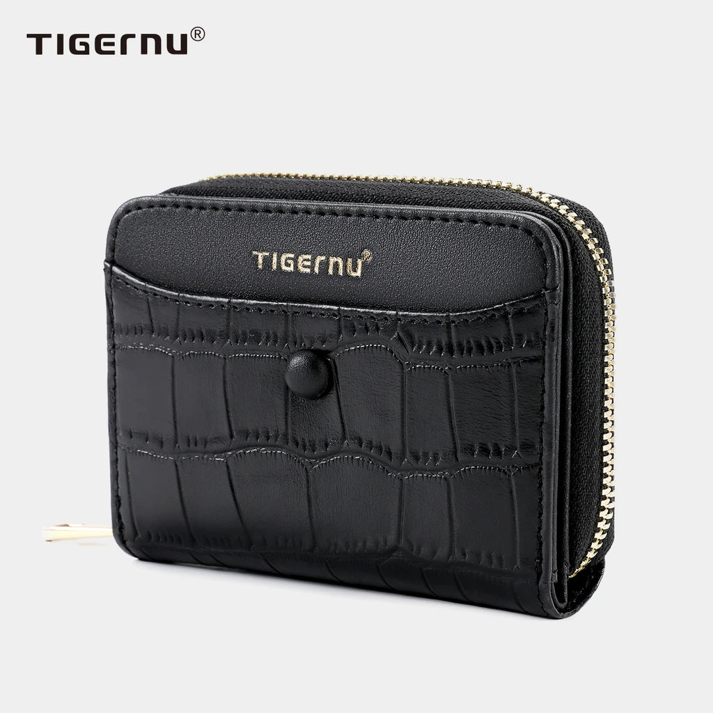 Tigernu Woman's Wallets Pink Card Wallet Purses For Woman Genuine Leather Coin Purses Light Women Card Holders Female Card Bags