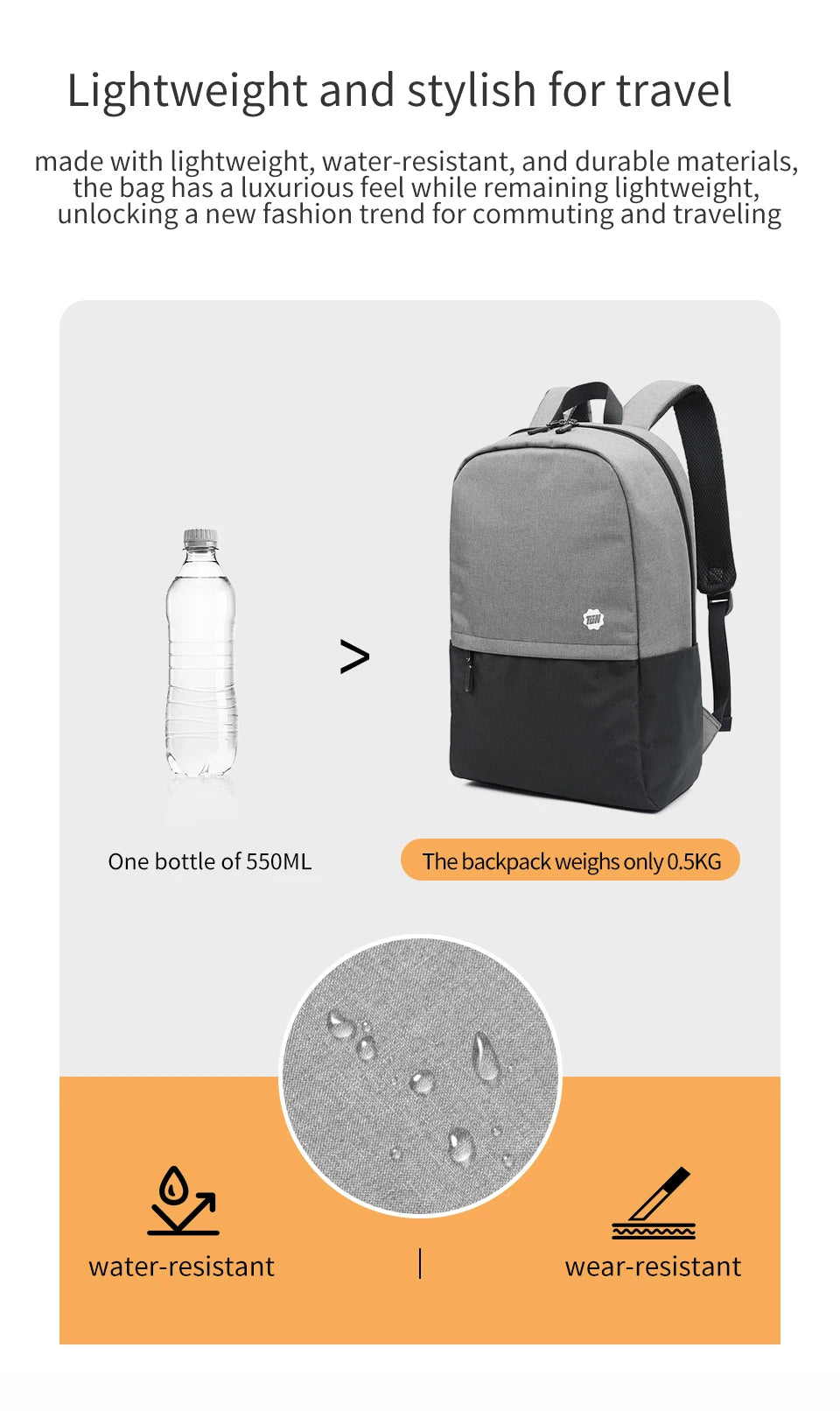 Tigernu School Backpacks For Men For Women Backpack 15.6inch Laptop Backpack Light Children's Backpack Schoolbag Travel Backpack
