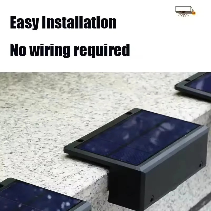 Solar Wall Lights Solar Lights Outdoor Waterproof Glow LED Fence Lights for Backyard Patio Deck Railing Stair Handrail Pool Wall