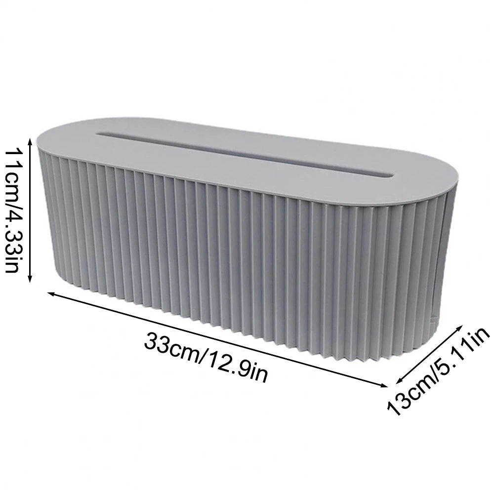 Household Socket Board Organizer Box with Lid for Home Office Desk - Multifunctional Cord Hider To Hide Wires, Cables, Sockets