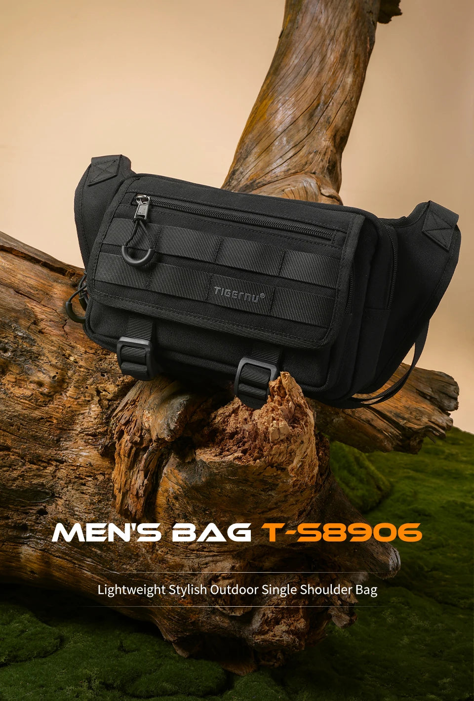 Tigernu Men Chest Bags Outdoor Messenger Bags For Men Hunting Carry Pack Sling Bag Male Hiking Shoulder Bag Waist Bag Crossbody