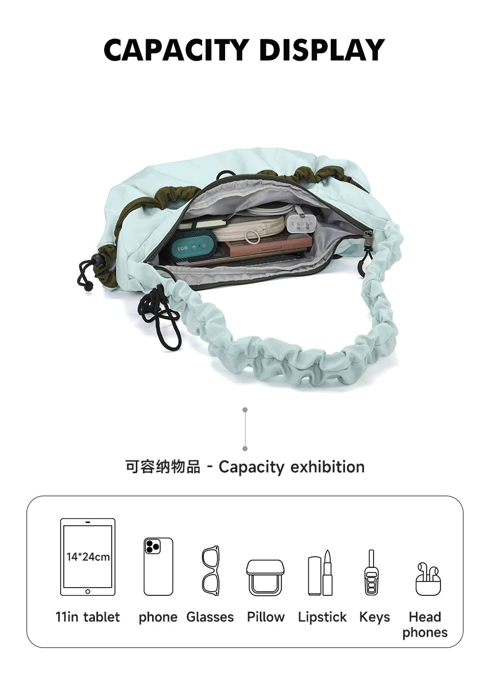 Tigernu Women Bags Fashion Half-Moon Shoulder Bag Female Underarm Bag Light Wrinkled Drawstring Handbag Women Totes Shoulder Bag