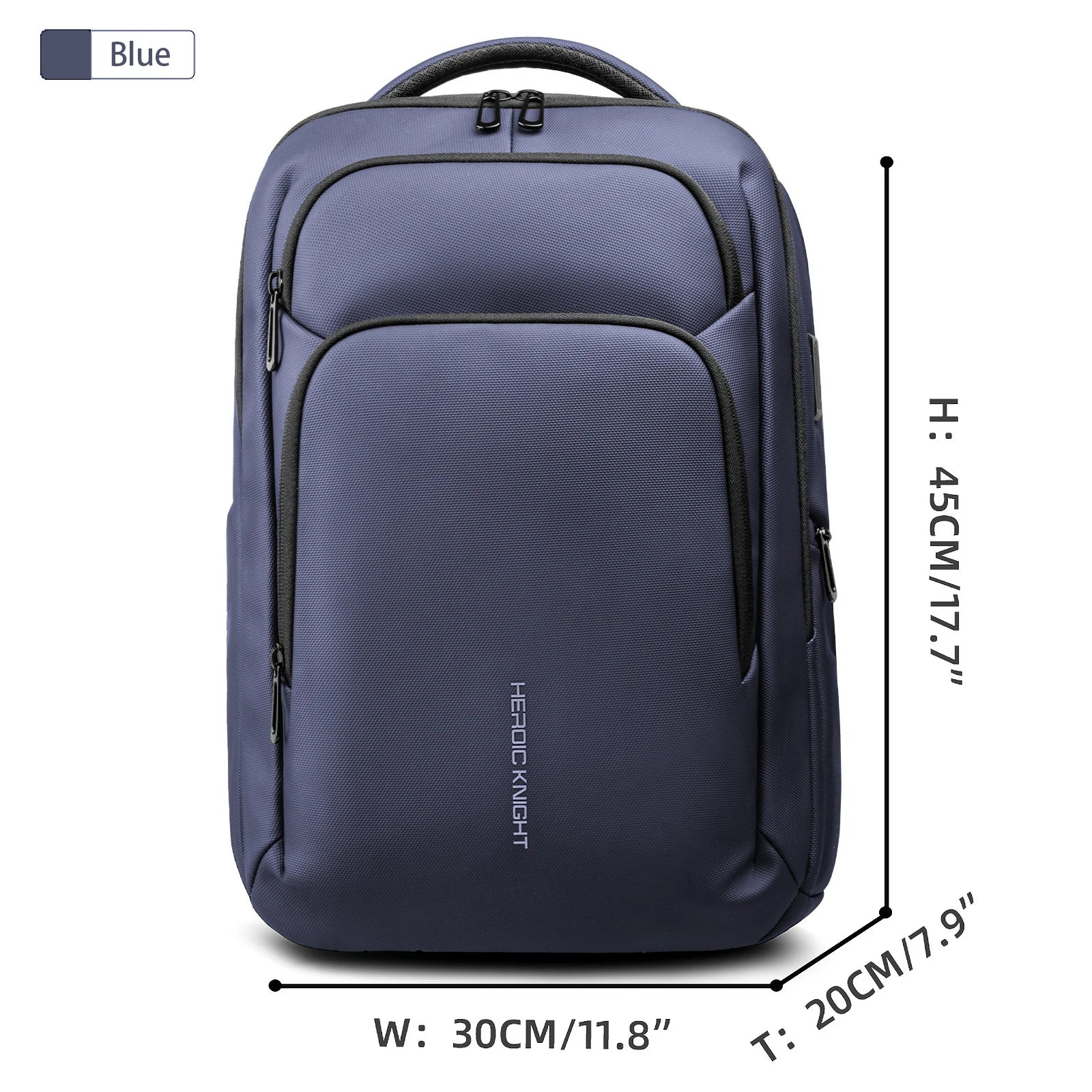 HK Business Travel Backpack Men Waterproof  17.3 Inch Laptop Backpack with USB Port Casual Daypack for Work College Computer Bag