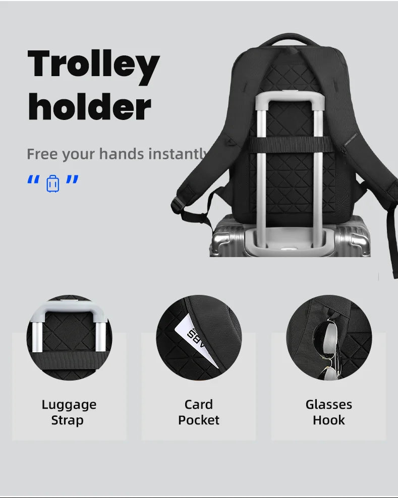 HK New Design Travel Backpack Men Large Business Backpack for Work Commute Oxford Waterproof Backpacks 17" Laptop Bags with USB